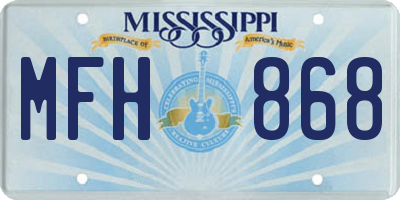 MS license plate MFH868