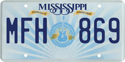 MS license plate MFH869