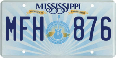 MS license plate MFH876