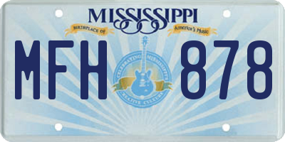 MS license plate MFH878