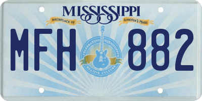 MS license plate MFH882