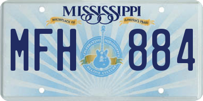 MS license plate MFH884