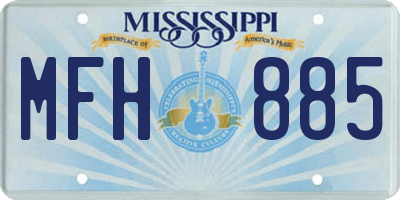MS license plate MFH885