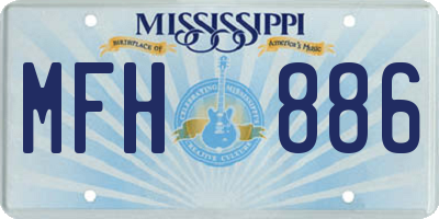 MS license plate MFH886
