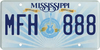 MS license plate MFH888
