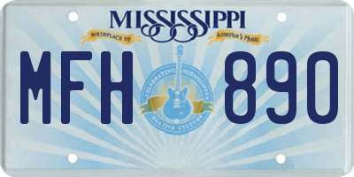 MS license plate MFH890