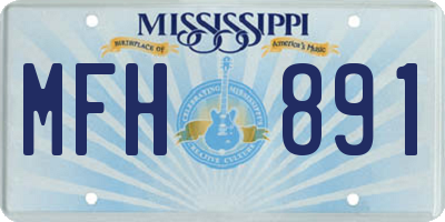 MS license plate MFH891