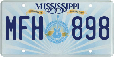 MS license plate MFH898