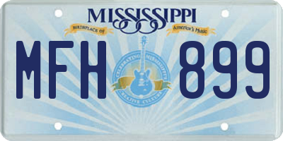 MS license plate MFH899