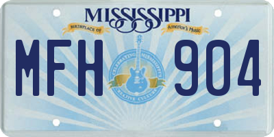 MS license plate MFH904