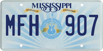 MS license plate MFH907