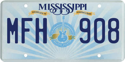 MS license plate MFH908