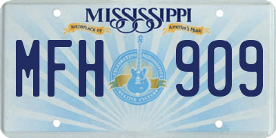 MS license plate MFH909