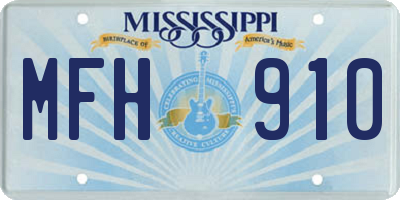 MS license plate MFH910