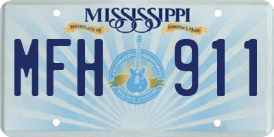 MS license plate MFH911