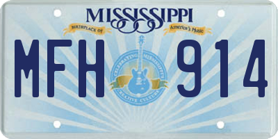 MS license plate MFH914