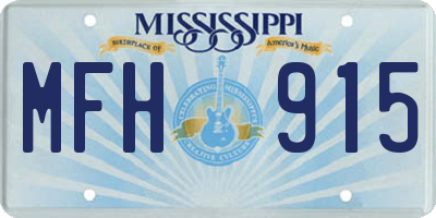 MS license plate MFH915