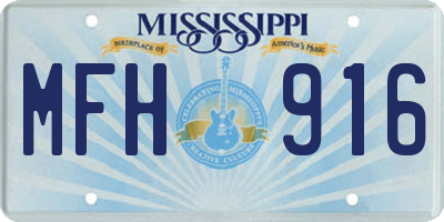 MS license plate MFH916