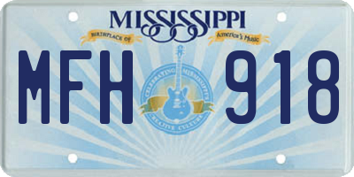 MS license plate MFH918
