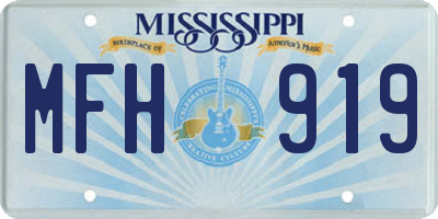 MS license plate MFH919