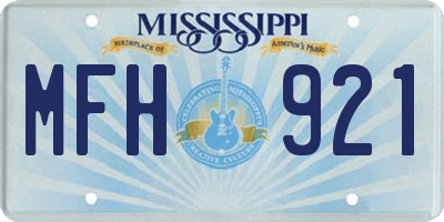 MS license plate MFH921