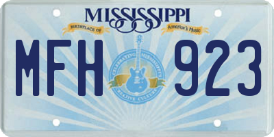 MS license plate MFH923