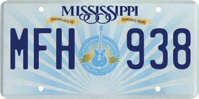 MS license plate MFH938
