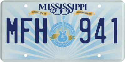 MS license plate MFH941