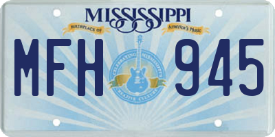 MS license plate MFH945