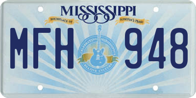MS license plate MFH948