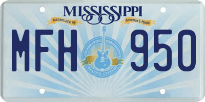 MS license plate MFH950