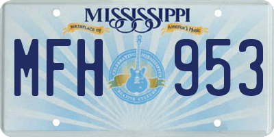 MS license plate MFH953