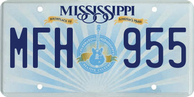 MS license plate MFH955