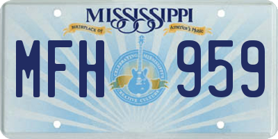 MS license plate MFH959