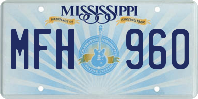 MS license plate MFH960