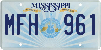 MS license plate MFH961