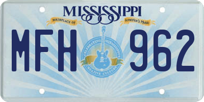 MS license plate MFH962