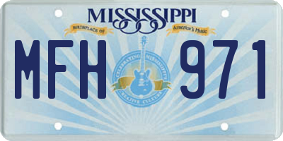 MS license plate MFH971