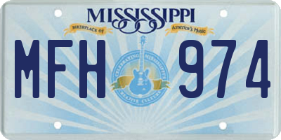MS license plate MFH974