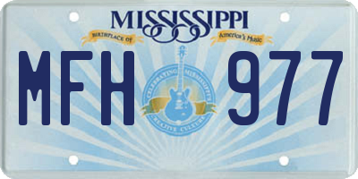 MS license plate MFH977