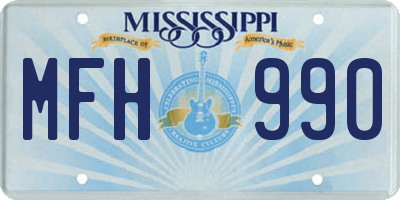 MS license plate MFH990