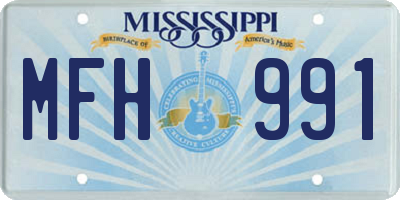 MS license plate MFH991