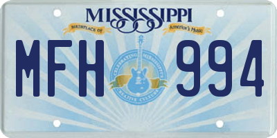 MS license plate MFH994