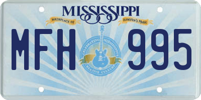 MS license plate MFH995