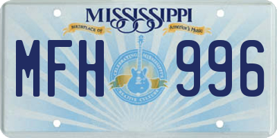 MS license plate MFH996