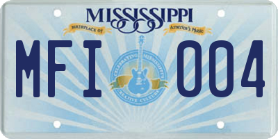MS license plate MFI004