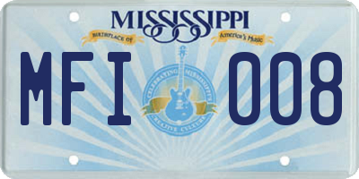 MS license plate MFI008