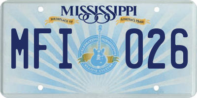 MS license plate MFI026