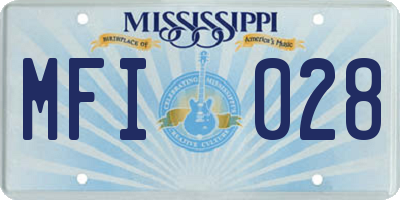 MS license plate MFI028