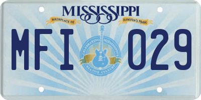 MS license plate MFI029